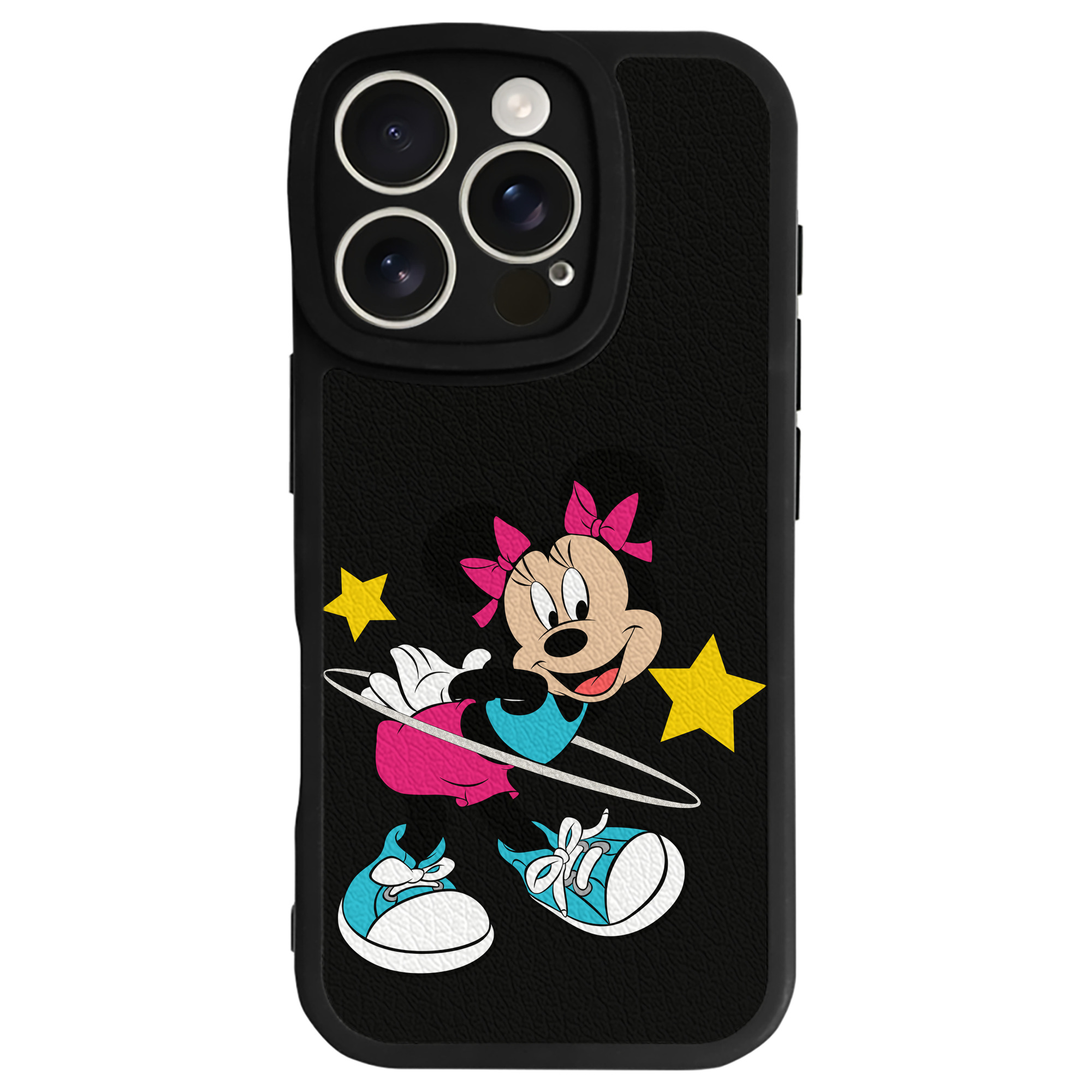 （画像用） ミッキーマウス Mickey Mouse 【iPhone 16シリーズ対応】シリコンスマホケース（レザー調） 材質：シリコン